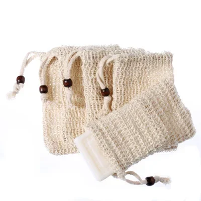 30pcs Exfoliating Natural Sisal Soap Bag Pouch Soap Saver Foaming net Shower Bath Scraps Save Soaps Natural Fiber Soap Bags image 3