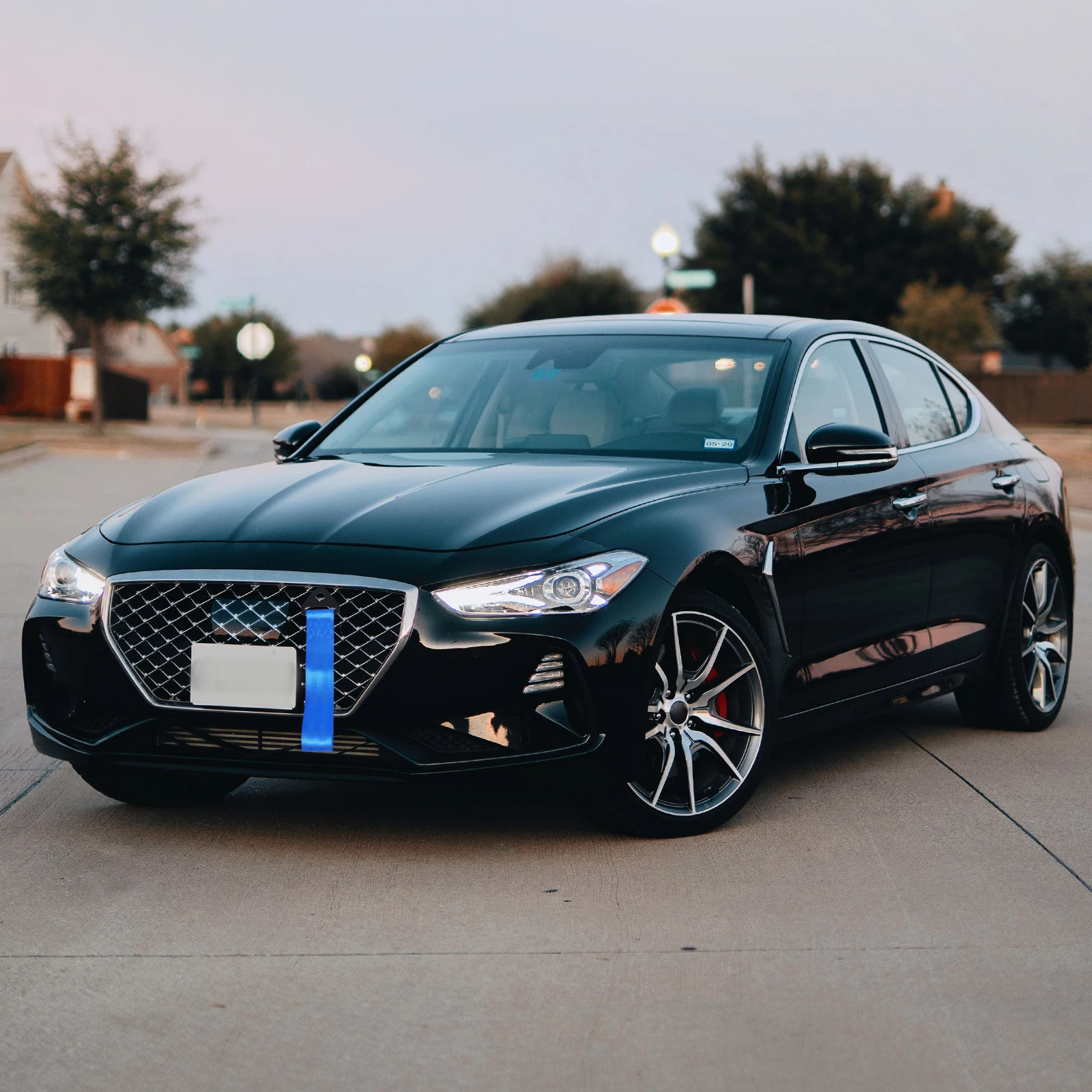 

2pcs Durable Decor Ribbon For Car Exterior Tow Strip Front Bumper Accessory Car Decor Rope Bumper Strip Automotive Decoration