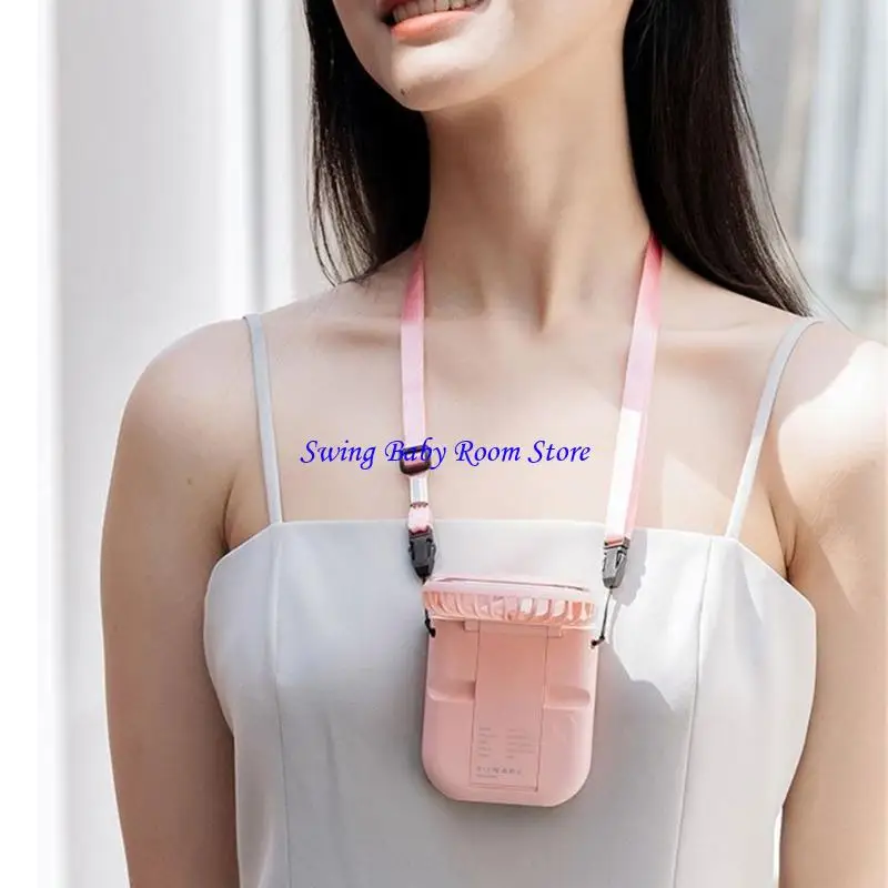 K1AD MINI المحمولة في الهواء الطلق مروحة اليد معلقة مروحة الرقبة USB شحن 3000 مللي أمبير في الساعة بطارية