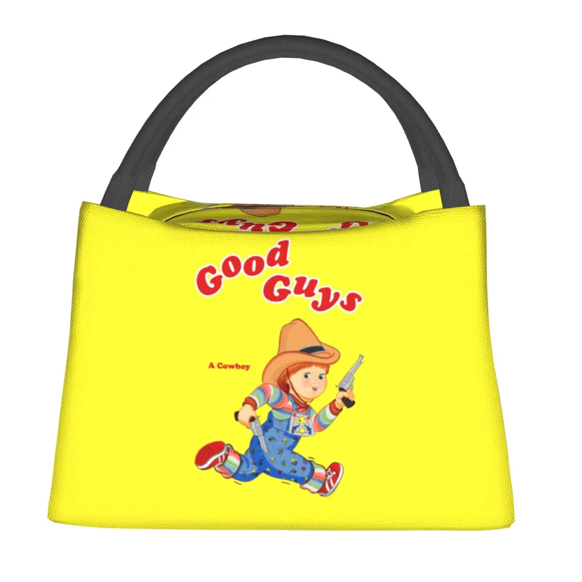 

Good Guys Cowboy Lunch Bag For Child Horror Movies Lunch Box Kawaii Picnic Cooler Bag Portable Insulated Oxford Tote Food Bags