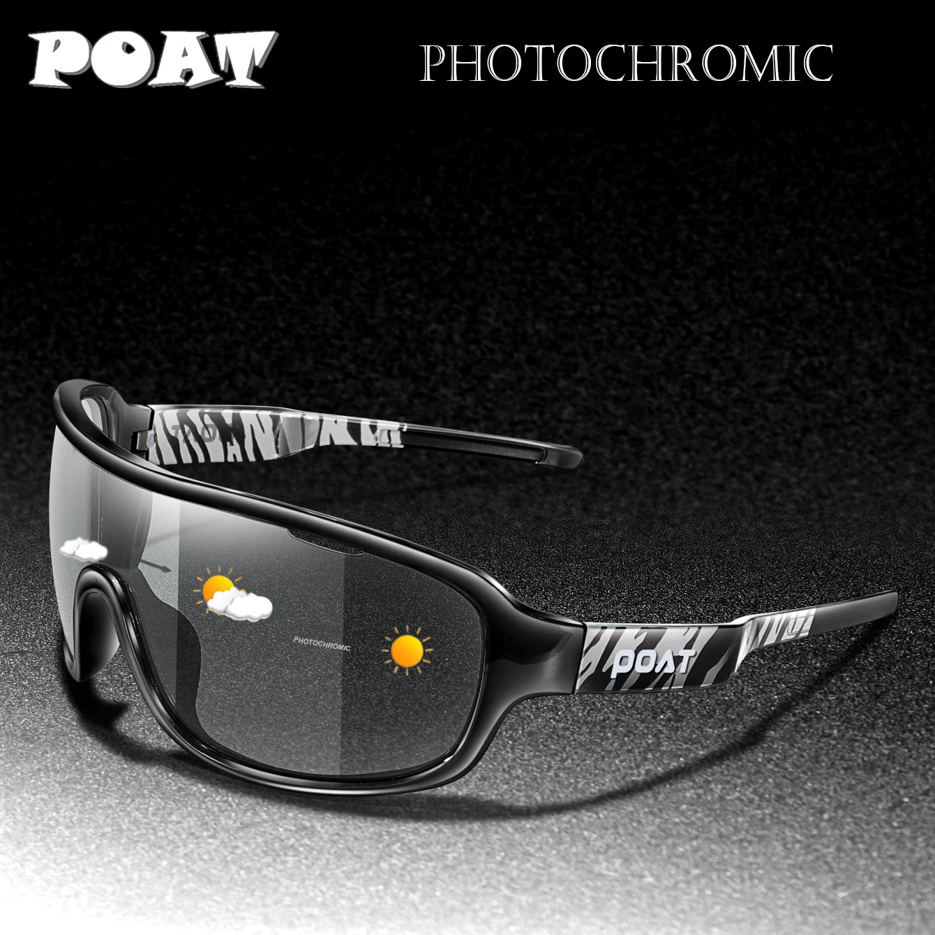 

POAT BRAND велосипедные фотохромные очки для спорта на открытом воздухе, велоспорта, рыбалки, шоссейного велосипеда, пешего туризма, солнцезащитные очки для мужчин и женщин, ветрозащитные очки