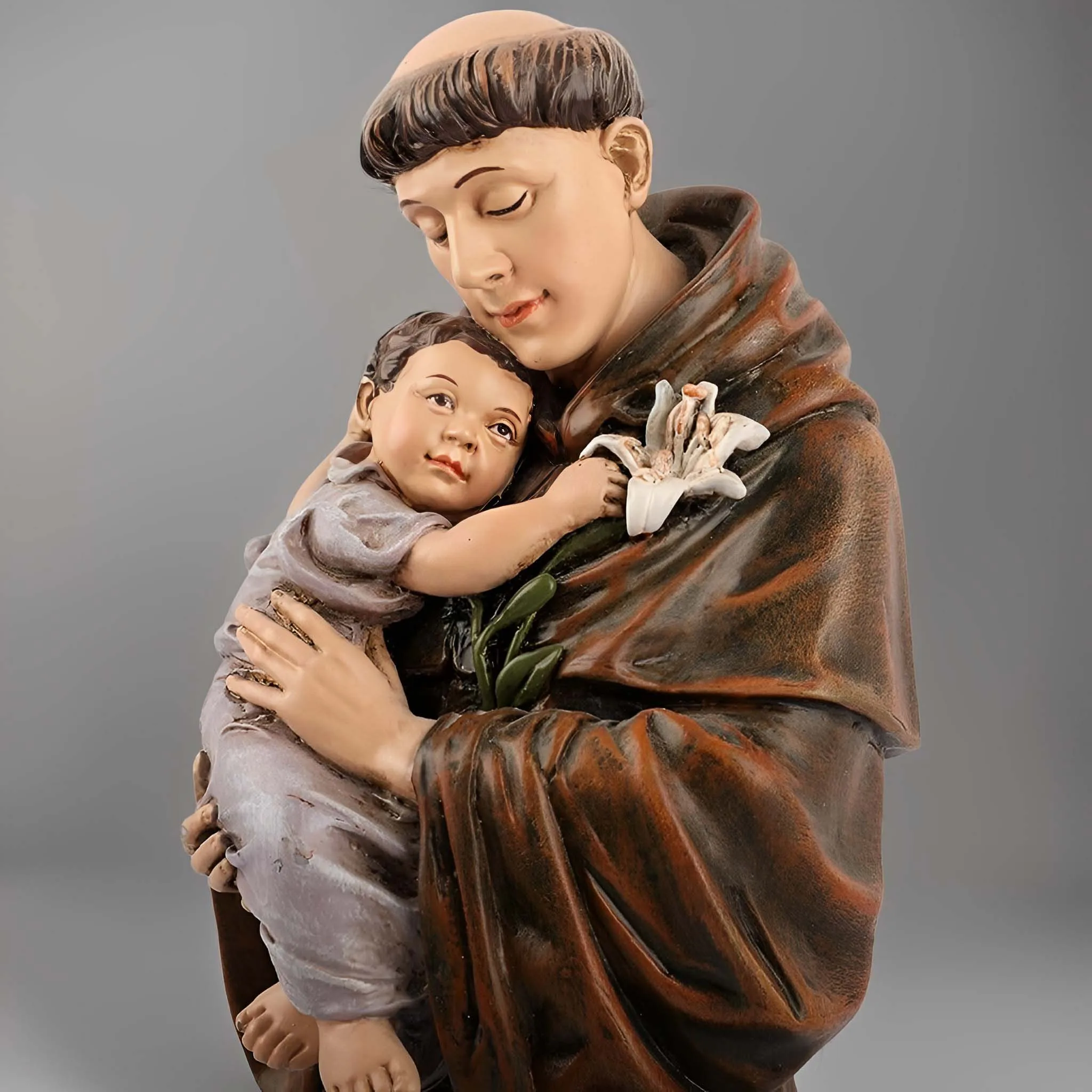 30cmH Saint Anthony Statue Christmas Figurines Decorations Figurines Holiday Sculpture Tabletop Scenes Festival Gift Home Decor