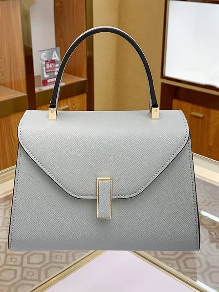 Imagem -02 - Escritório Senhoras pu Bolsa de Couro Totes Design de Moda Messenger Bolsa Mulheres Hasp Bolsas de Ombro Elegante Flap Único Crossbody Bolsas