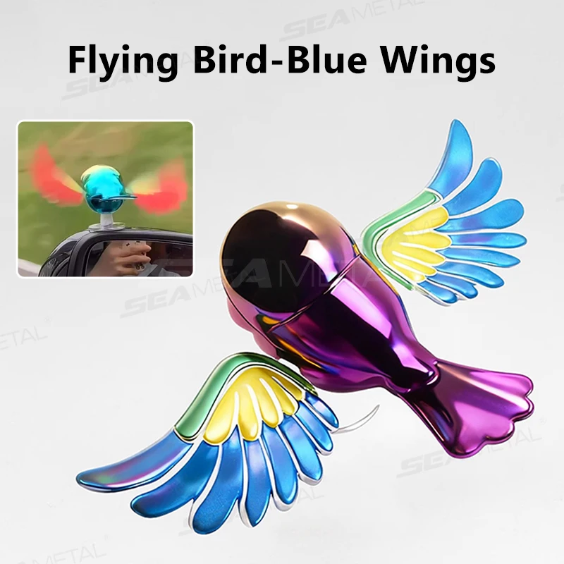 2025 New Simulated Flying Bird Car Ornament Wing can Swing Wind-Powered Bird in Flight Decor Car Moto Bicycle Decoration