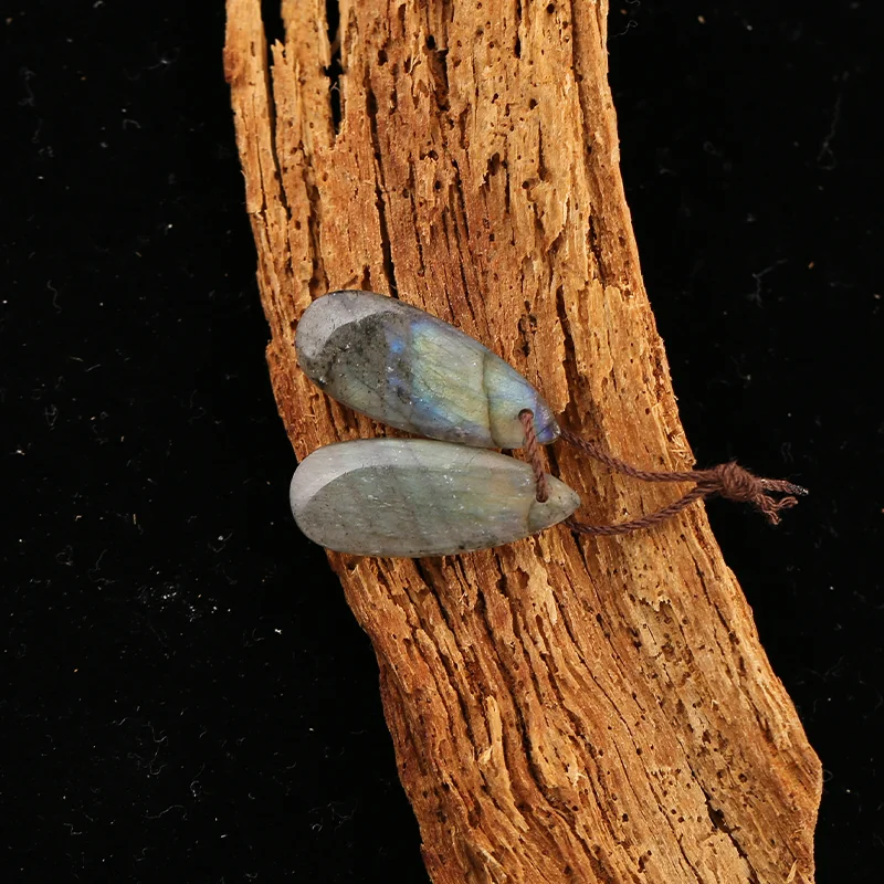 B&F Labradorite Earring Beads for Jewelry Making, Handmade Natural stones beads, Stones for jewelry Making Supplies