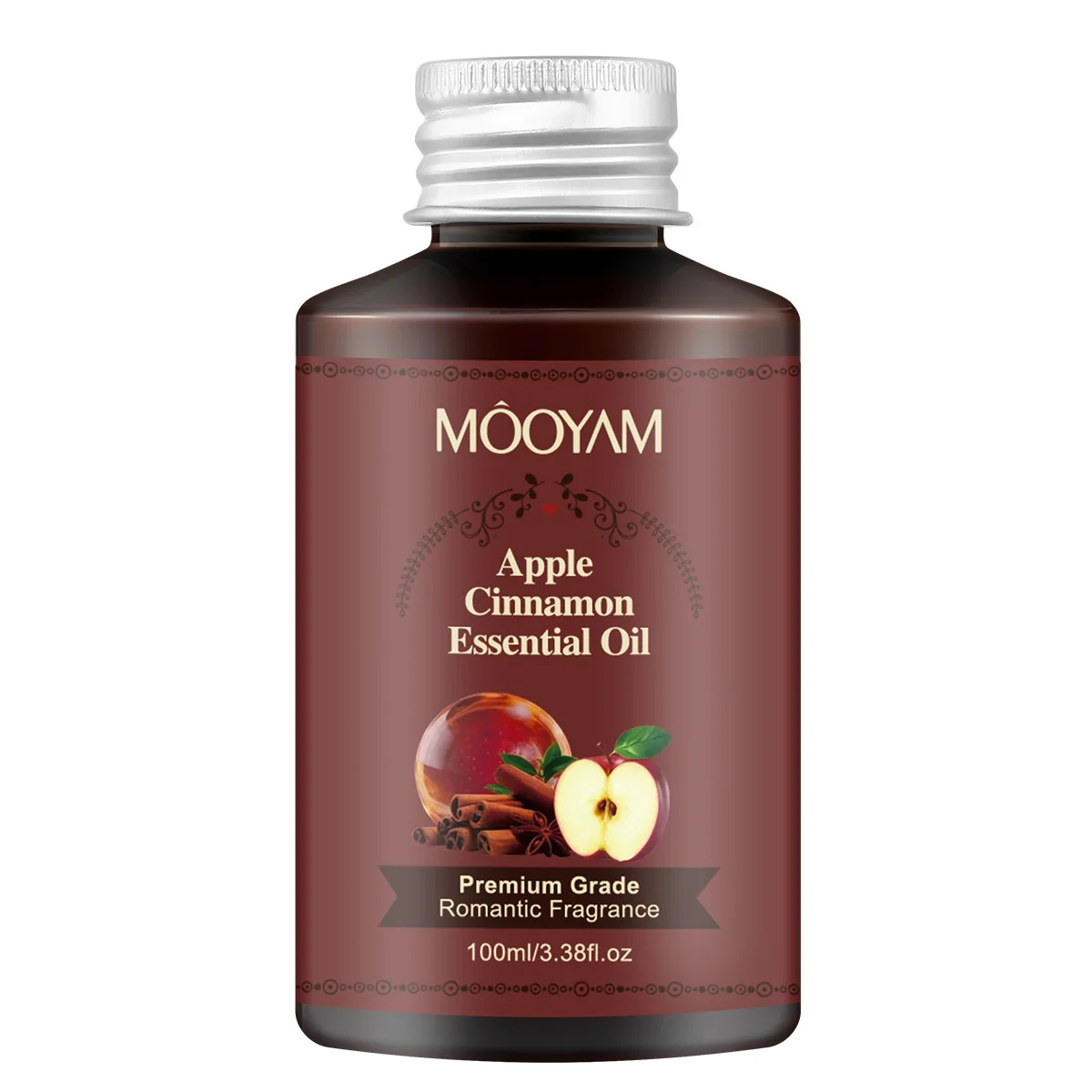 100ml Apple Cinnamon Massage Essential Oil Premium Grade Romatic Fragrance Moisturizing And Hydrating, For Use In Aromatherapy
