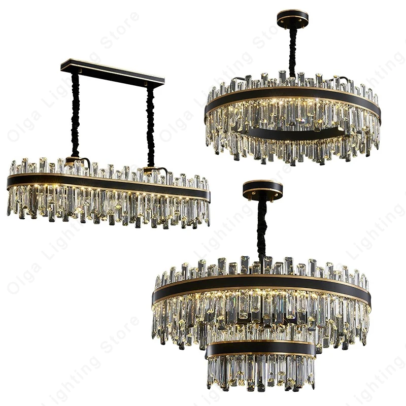 

Chandelier indoor Round Lighting Crystal Chandelier Light fixture Luxury living room decoration for Dining Room Living Room