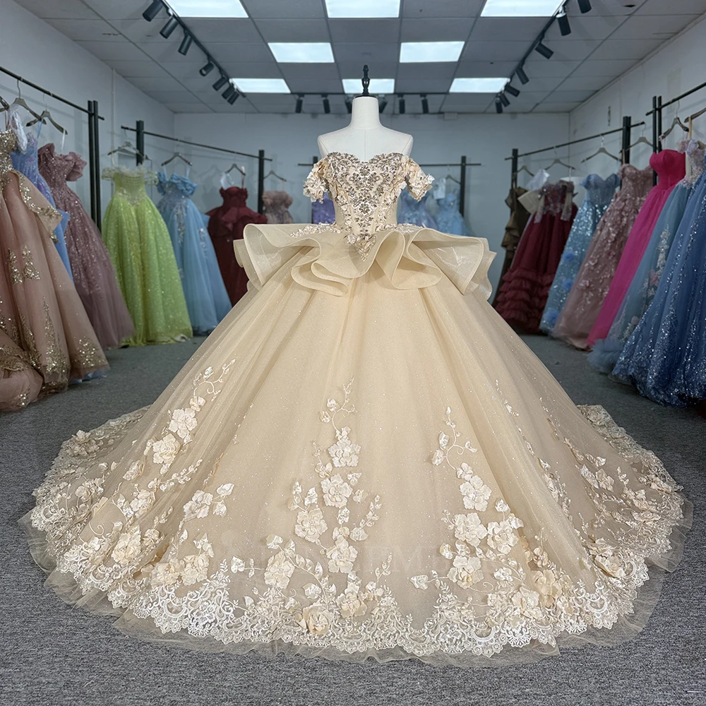 Elegant Quinceanera Dresses 2026 Off Shoulder Organza Sweet Birthday Party Ball Gowns Customized vestidos de 15 quinceañeras
