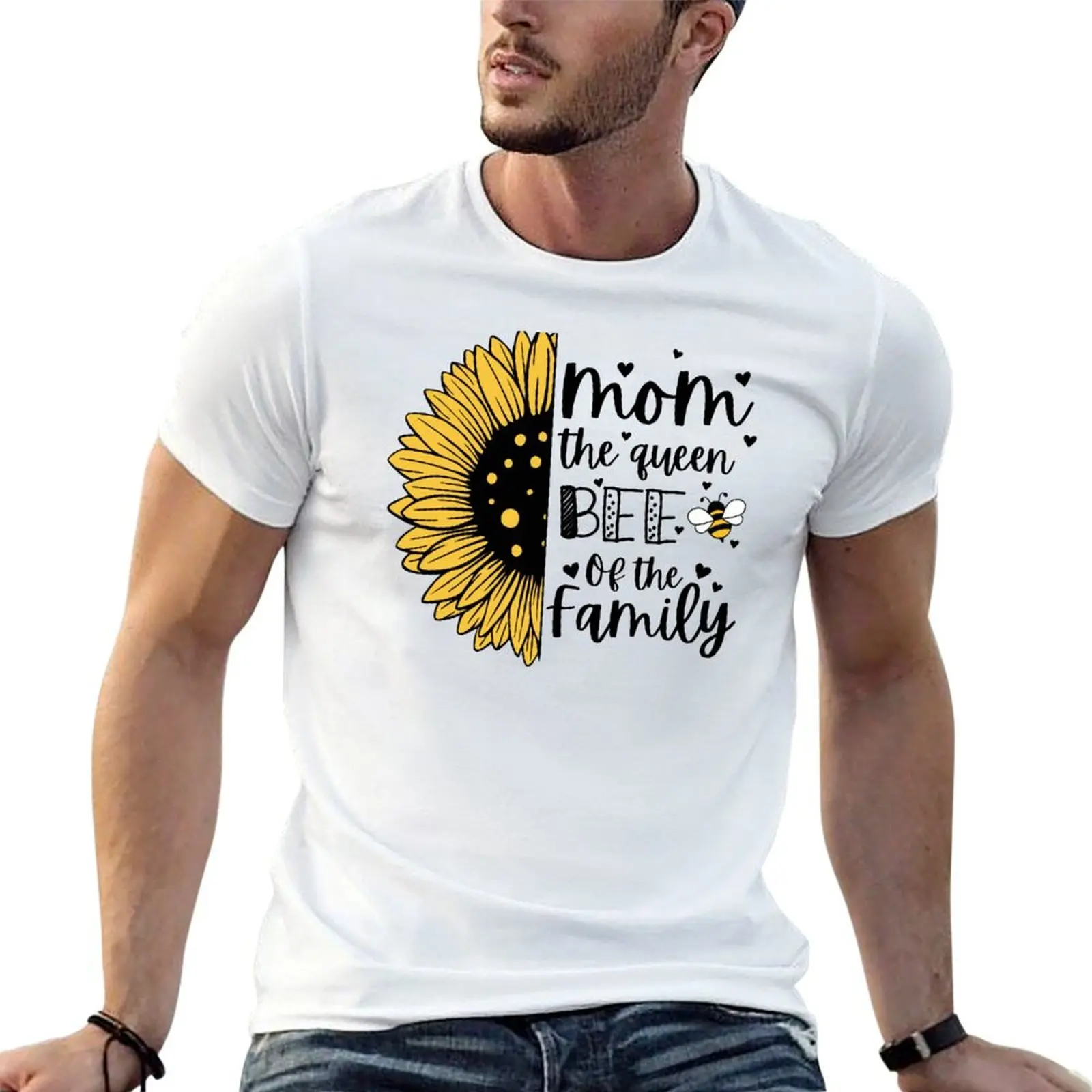 

Mom, the Queen Bee of the Family:Funny Mothers Day Gift T-Shirt t shirts for man pack white g man t shirts for men T-Shirt
