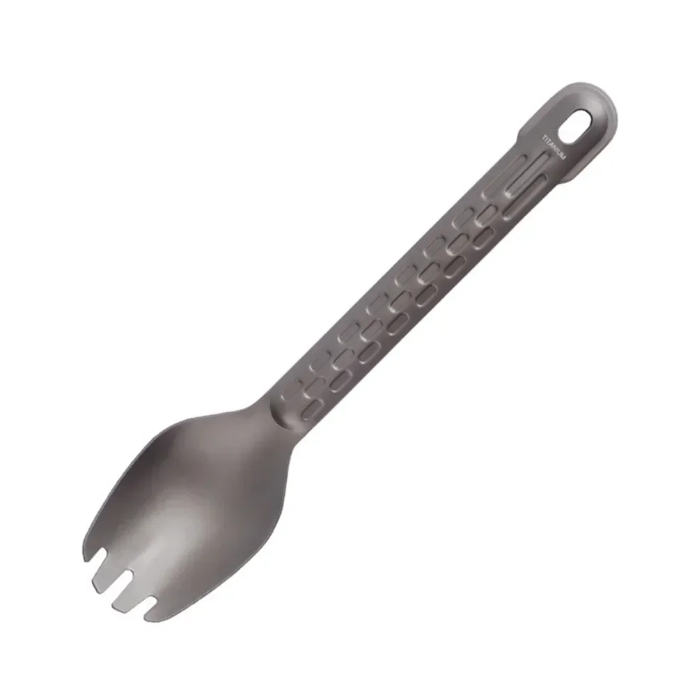 Imagem -02 - Spork Colher Alça Antiderrapante Acampamento Jantar Spork Talheres ao ar Livre para Casa Piquenique Acampamento Mochila 1pc