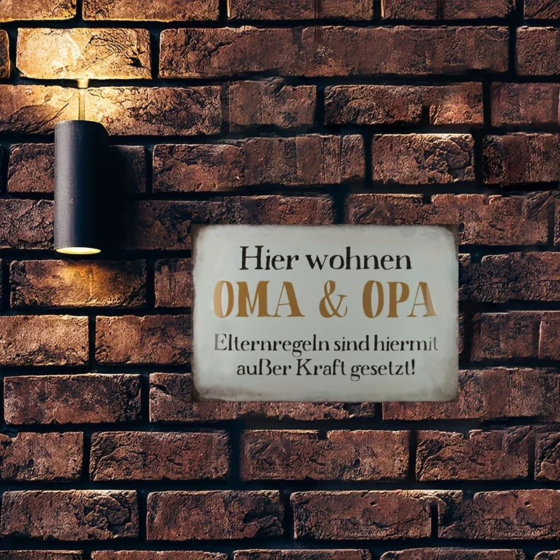 2D Flat Germany Text Metal Sign, 