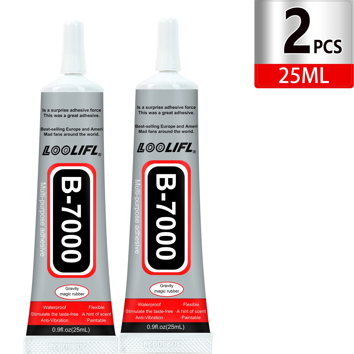 Loolifl B-7000 15/25/50/110ml Transparenter Handybildschirm-Reparaturkleber Universeller Glas- und Kunststoffkleber für DIY mit Präzisionsapplikator