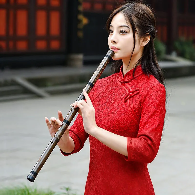 G/F Key Bamboo Xiao 8 Hole Backhand Chinese Vertical Bamboo Flute Beginner Performance Xiao Professional Woodwind Instruments