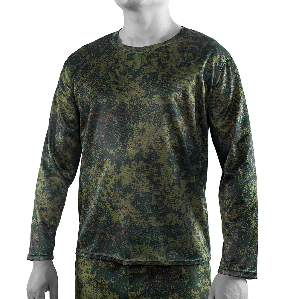 Military Camouflage Tactical Combat Long T-Shirt Training Hunting Quick-Drying Gym T Shirts 4XL