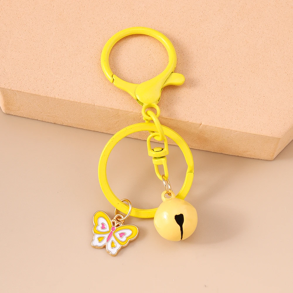 Aihua Bunter Glocken-Schmetterling-Schlüsselanhänger für Kinder und Mädchen, Handtaschenanhänger, Niedliche Schlüsselringe, Geburtstagsparty, Modische Schmuckgeschenke – Detail 4