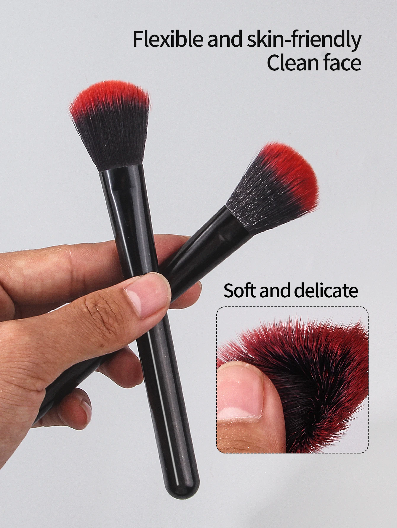 3 uds brocha de polvo suave de alta calidad, brocha para colorete, brocha para contorno, brocha iluminadora, herramienta de brocha de maquillaje facial multifuncional