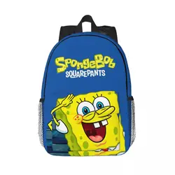 Bob Esponja Mochila Impermeável, Alta Capacidade, Trendy Laptop Bag, Travel Book Bag, New College Moda, 15