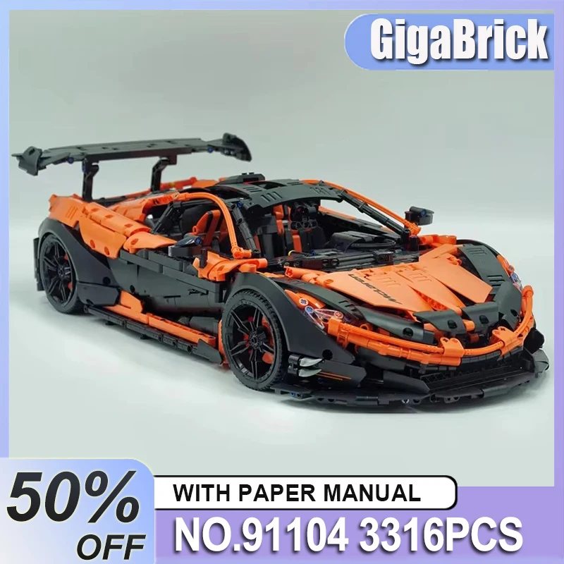 

JIESTAR 91104 Custom Super Sports Car Orange Racing MOC High-quality Modular Building Blocks Bricks Model Kid Toys Chrismas Gift