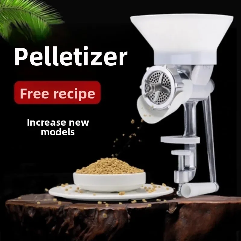 Manual pet feed pellet machine small dog food bait chicken duck chicken breeding hand crank rabbit bird cat food pelletizer