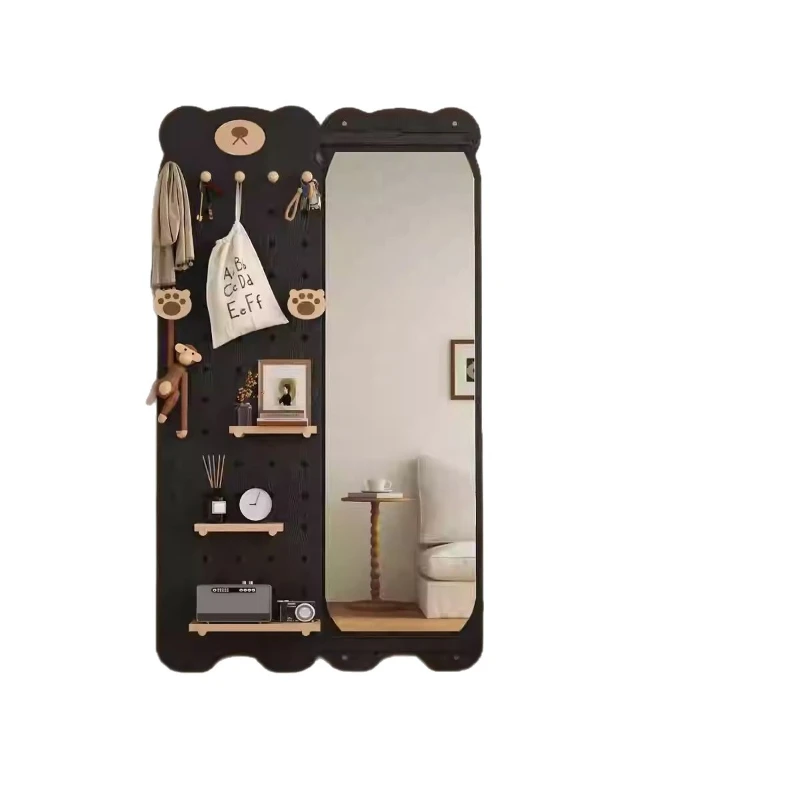 

Hole plate full-length mirror, hidden push pull full body mirror