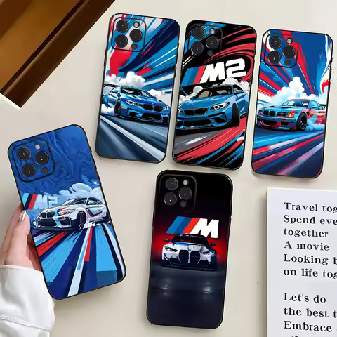 EPC Famous luxury sports car M2 M4 fashion Phone Case Silicone Soft For iPhone 16 15 14 13 12 11 X XR Plus Pro Max Plus
