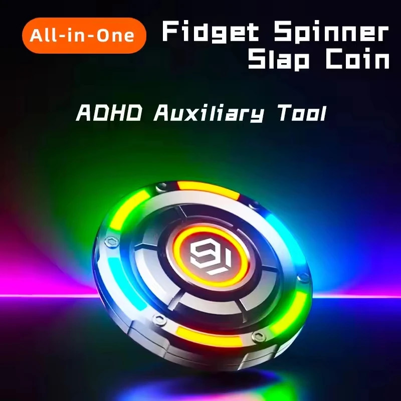 磁気フィンガースピナー EDC メタルフィジェットプッシュスライドトイ ストレス解消 ADHD 自閉症 集中ツール 大人＆子供向けフィジェットトイ