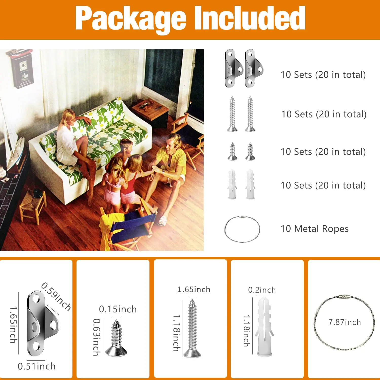 1 Sets Furniture Anchors Anti Tip Furniture Anchors for Baby Proofing, Safety Anchor Furniture Fasteners to Wall