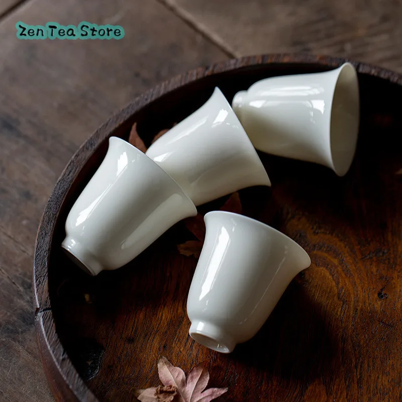 Imitation Song Apricot White Sample Tea Cup Thin Embryo Smell Cup Kung Fu Tea Set Handmade Tea Cup Home Master Cup