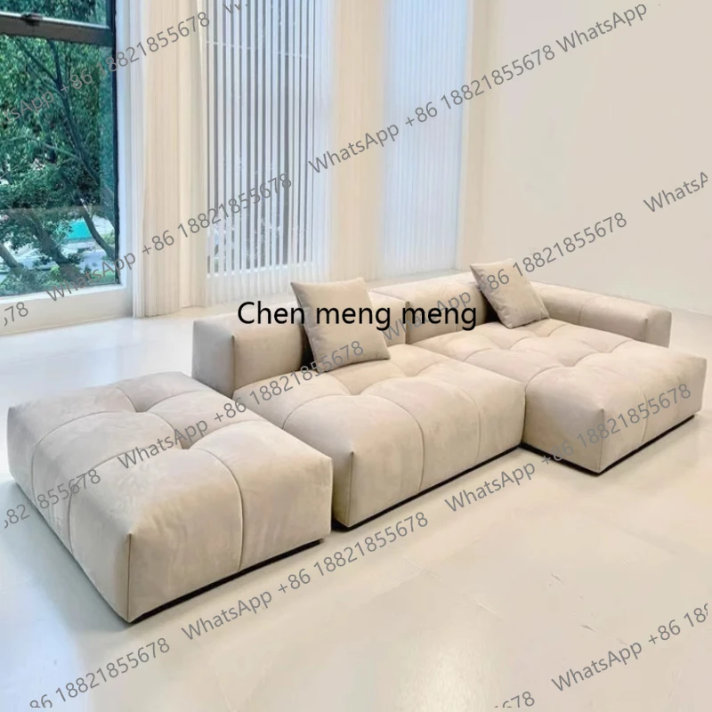 Vacuum compression pixel sofa retro tofu block single armrest corner module combination simple living room sofa