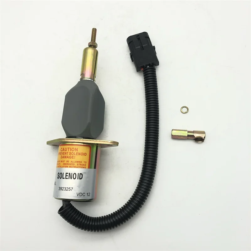 12V 24V Fuel Shut Off Stop Solenoid 3930234 3928161 3964624 For Cummins 6CT 8.3L Engine Komatsu Hyundai