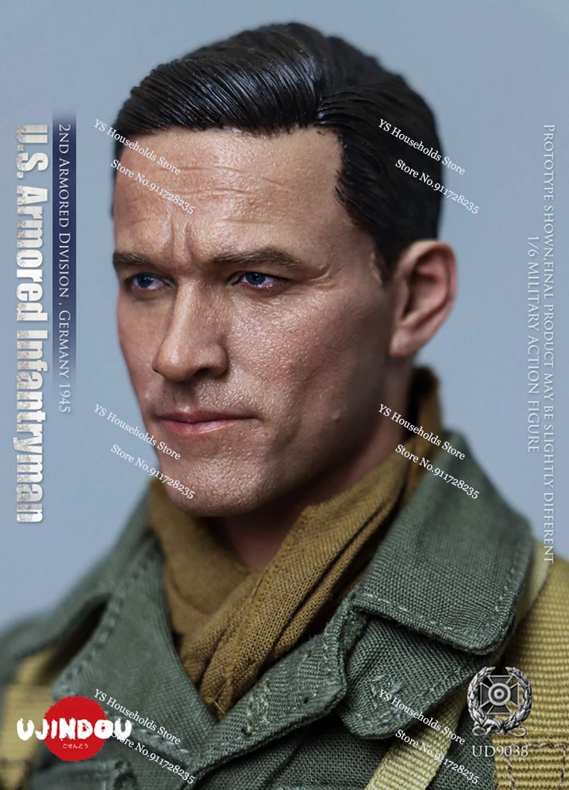 UJINDOU UD9038 1/6 US Armored Infantryman Actionfigurensammlung, statisches Militärgewehrmodell, Ornament, 30,5 cm, männliches Soldatenmodell