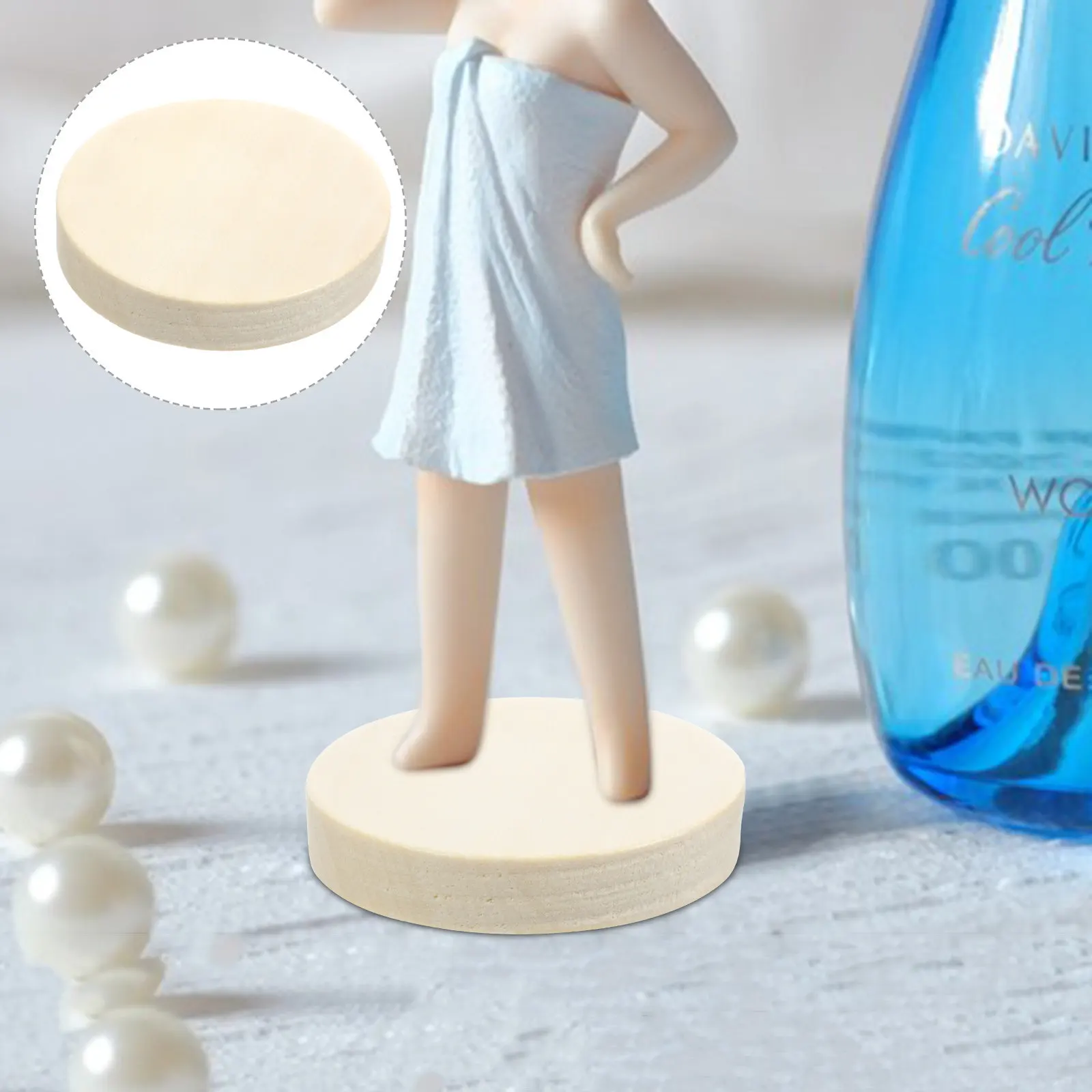 

50 шт. деревянных мини-подставок, круглые, устойчивые, для демонстрации, материалы для рукоделия, для фигурок, держатели для миниатюр