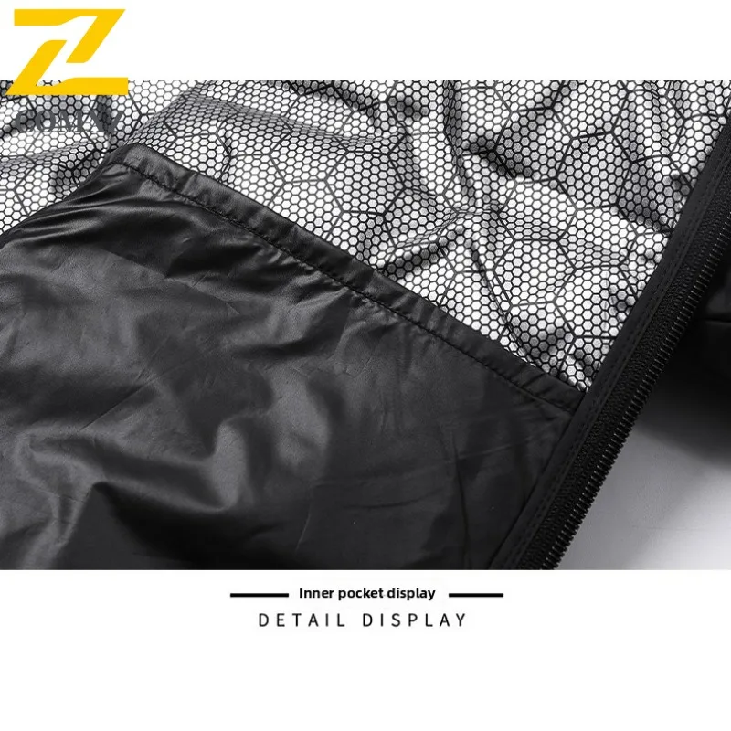 COMXZ Winter Jacket Graphene Heating Thickened Windproof Stand Collar Travel Padding Coat Street Warm Puffer Jacket Men Clothing