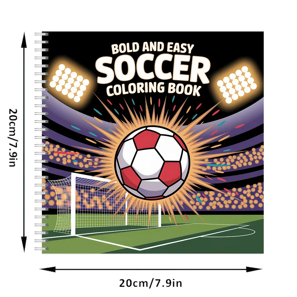 Easy Soccer Coloring Book for Adult Colouring Book, Birthday Day Gift, Back to School Supplies, Adults Cute Drawing Book