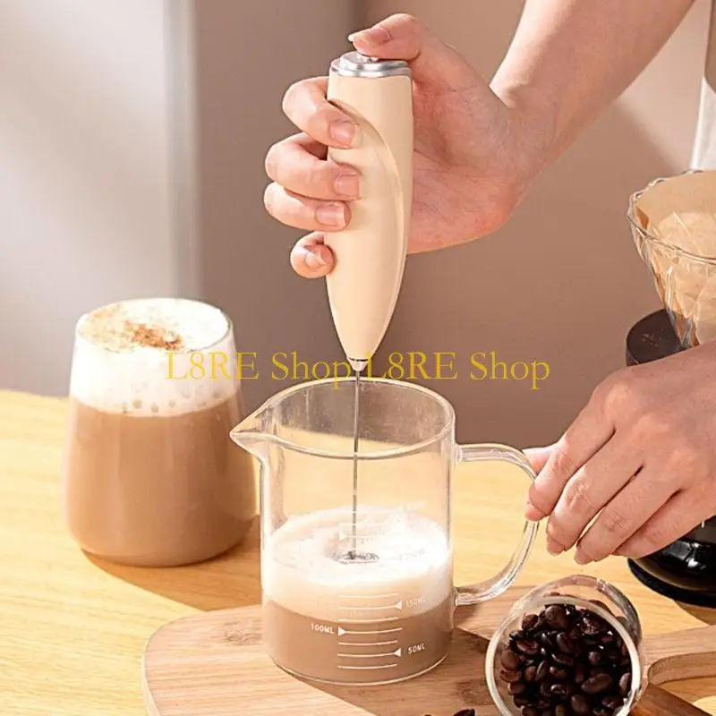 L8re ergonomic baterai dioperasikan susu frother tongkat telur alat peralatan dapur pemukul dapur