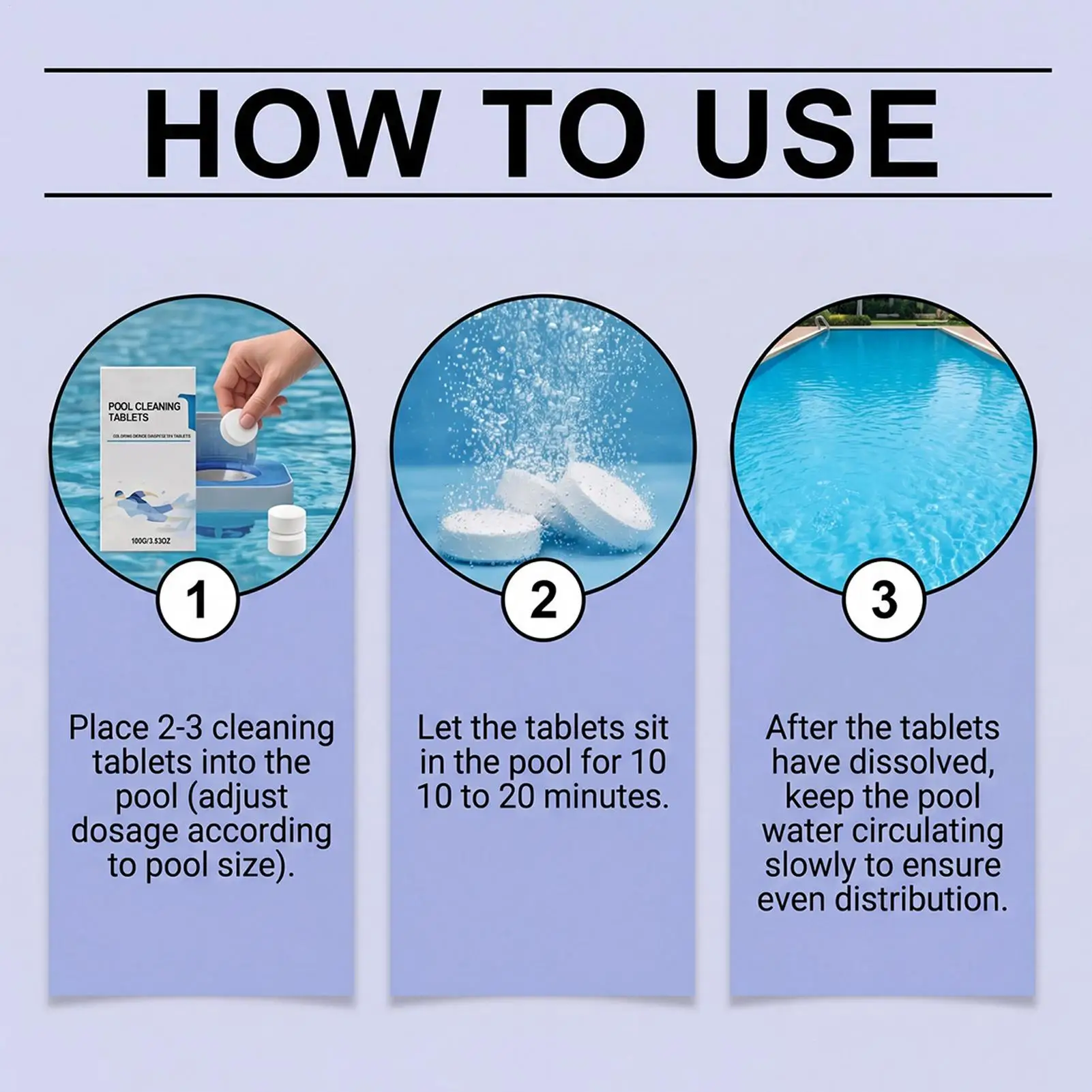 Pool Tablets Stain Remover Odor Eliminator Pool Cleaner Tabs For Home Hot Spring Spa Ground Hot Tub Water Septic Fountain