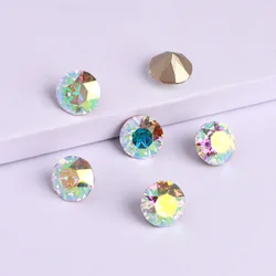 10mm K9 Glass Round Fancy Rhinestone 45 Pcs/Pack 1088 XIRIUS Chaton Point Back Diamond Stones Crystal AB Rhinestones for Clothes