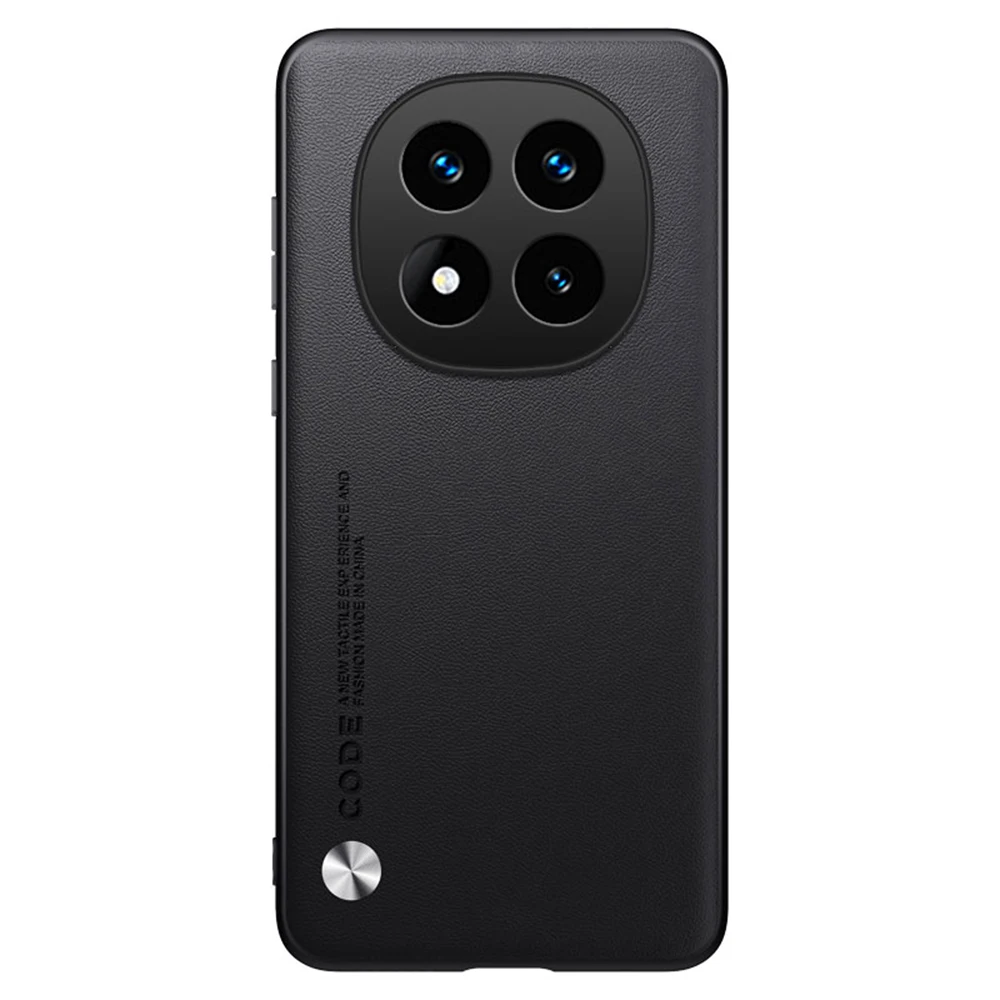 Capa luxuosa de couro pu para xiaomi redmi note 14 pro 5g, capa traseira de silicone com proteção