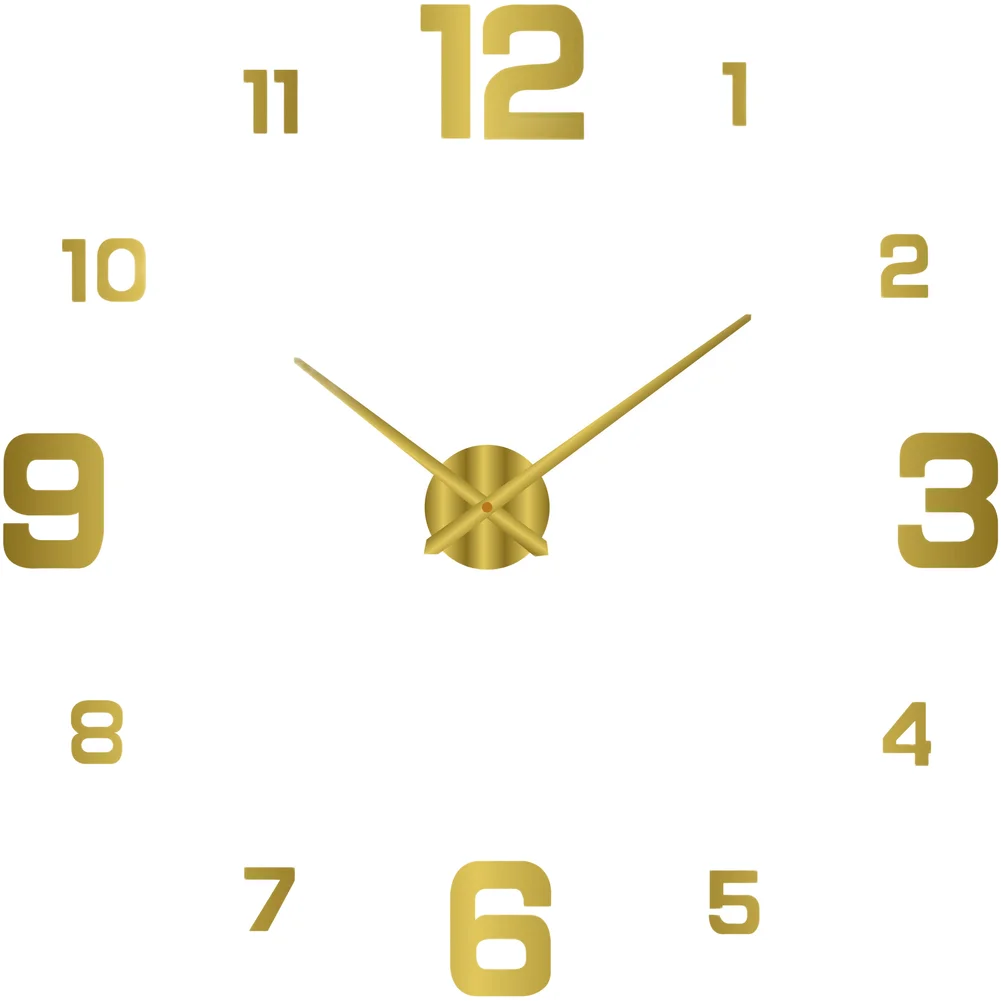 Contemporary Wall Clock with 3D Mirror Art Design for Living Room Bedroom Dining Room and Interior Enhancement