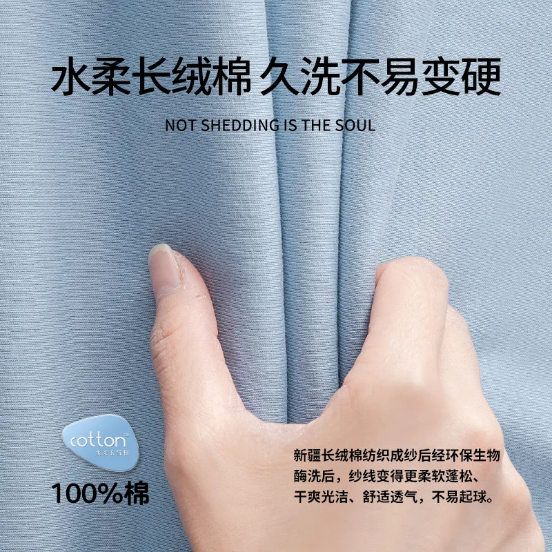 Xiaomi mijia 【قطن متقدم 】 تي شيرت رجالي للربيع والصيف من القطن بأكمام قصيرة ملابس رياضية خارجية منزلية كاجوال بسيط