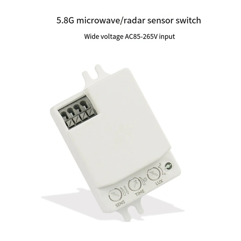 5.8Ghz Mini Microwave Radar Motion Sensor Switch AC85-265V Intelligent Human Body Sensor Switch Motion Light Switch