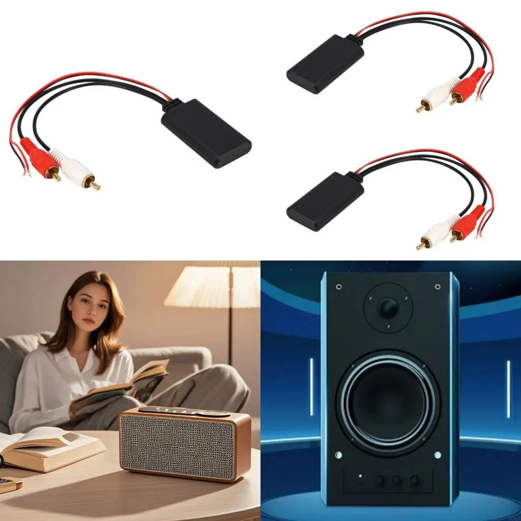 

896F Car Wireless Bluetooth-compatible Module Stereo Music Adapter 2RCA Cable