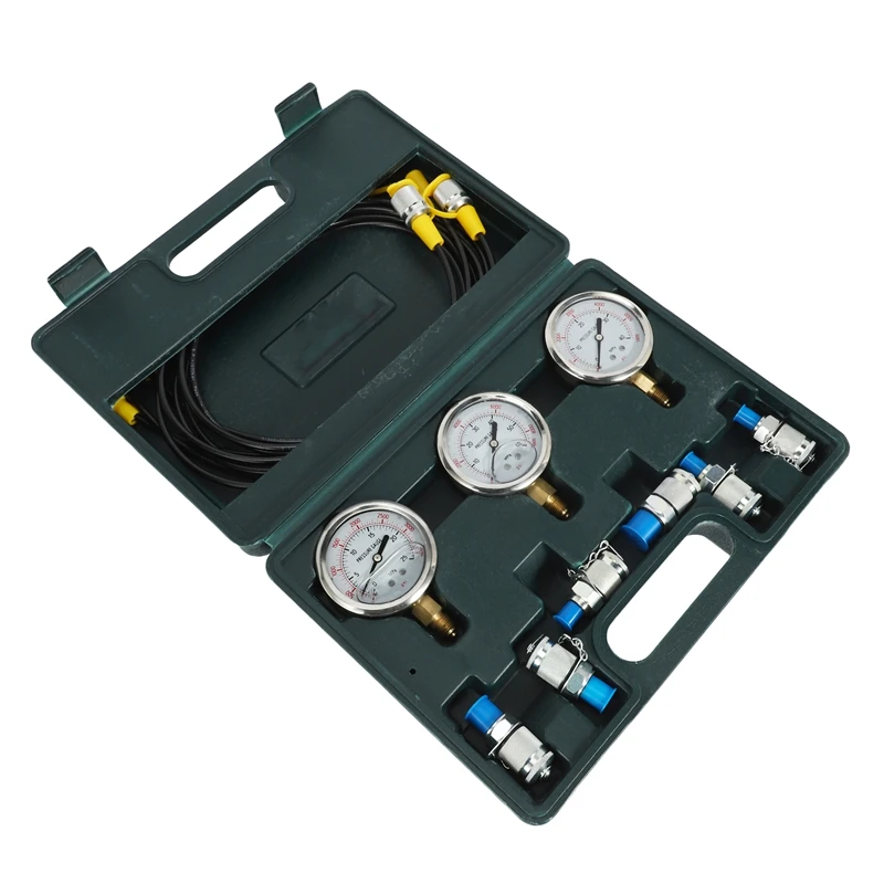 Hydraulic Pressure Guage Excavator Hydraulic Pressure Test Kit With Testing Hose Coupling And Gauge Tools