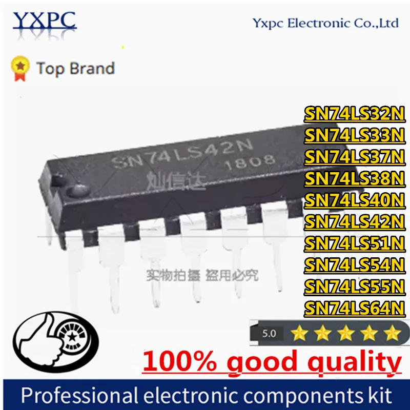 10pcs SN74LS32N SN74LS33N SN74LS37N SN74LS38N SN74LS40N  SN74LS42N  SN74LS51N  SN74LS54N SN74LS55N SN74LS64N DIP Chips