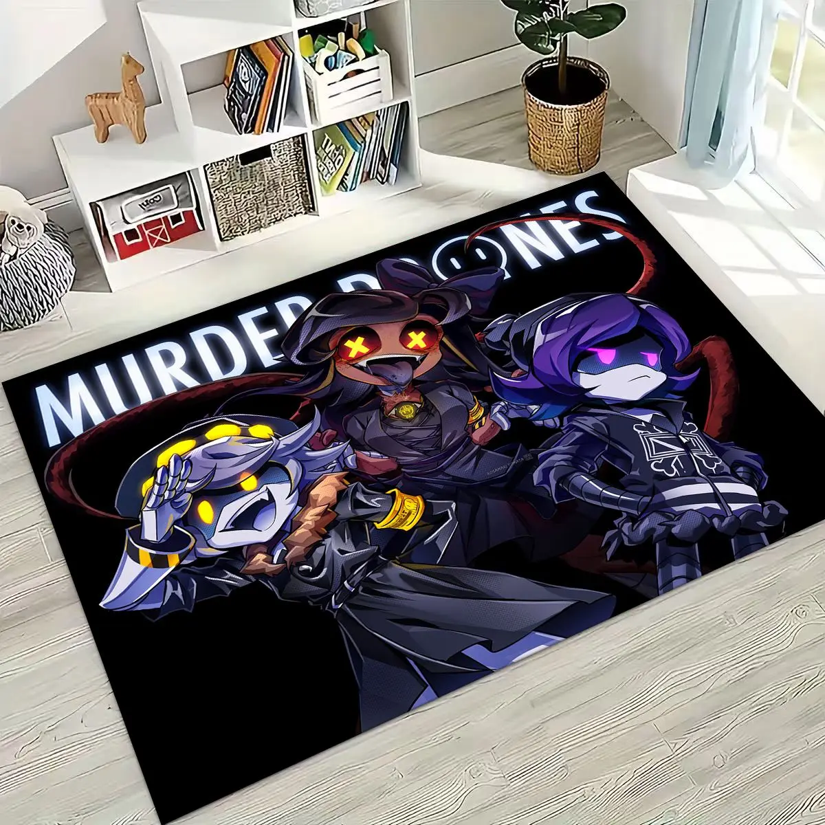 Cartoon Murder Drones Uzi Robot Art Rug for Bedroom Living Room Sofa Home Doormat Decor,Large Kids Play Non-slip Floor Mat - view 2