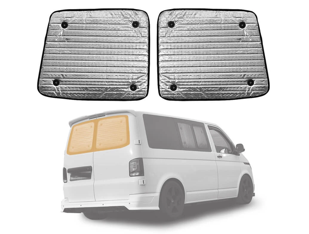 2PCS Heat Insulation Window Blind Fits for VW T6 TRANSPORTER 15-19  RV Rear Twin Door Heat Insulation Motorhome Accessories