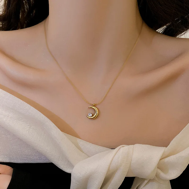 GANPUP Halskette mit Anhänger aus 316L-Edelstahl für Damen, neu, 2025, tägliches Tragen, wasserdichte Halskette, Charm-Schmuck, Geschenkzubehör – Detail 4