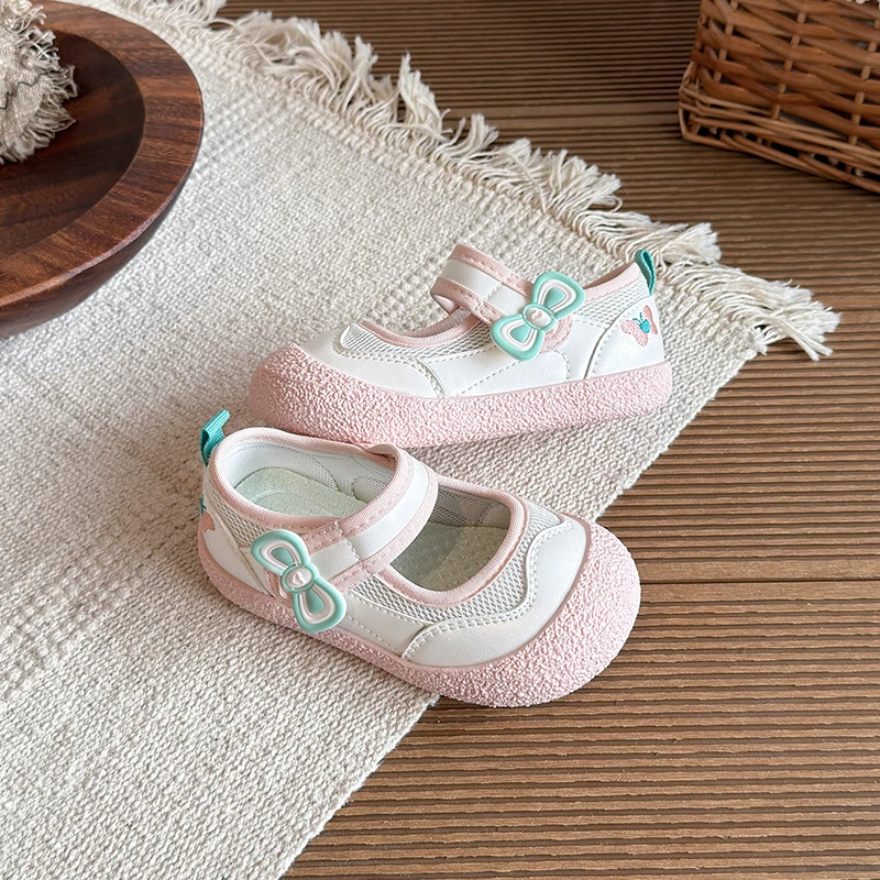Toddler Breathable Mesh Casual Shoes Anti-collision Design Adjustable Strap Lightweight Soft Bottom Sneakers for Kids