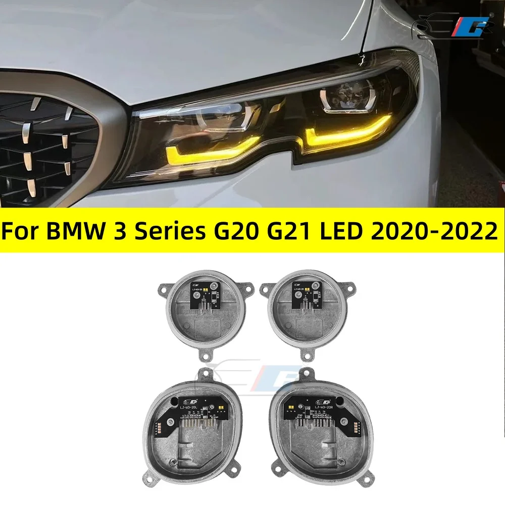 For BMW 3 Series G20 G21 G28 Yellow DRL LED Headlight New Condition Angel Eyes Light Daytime Running Atmosphere Light Accessory