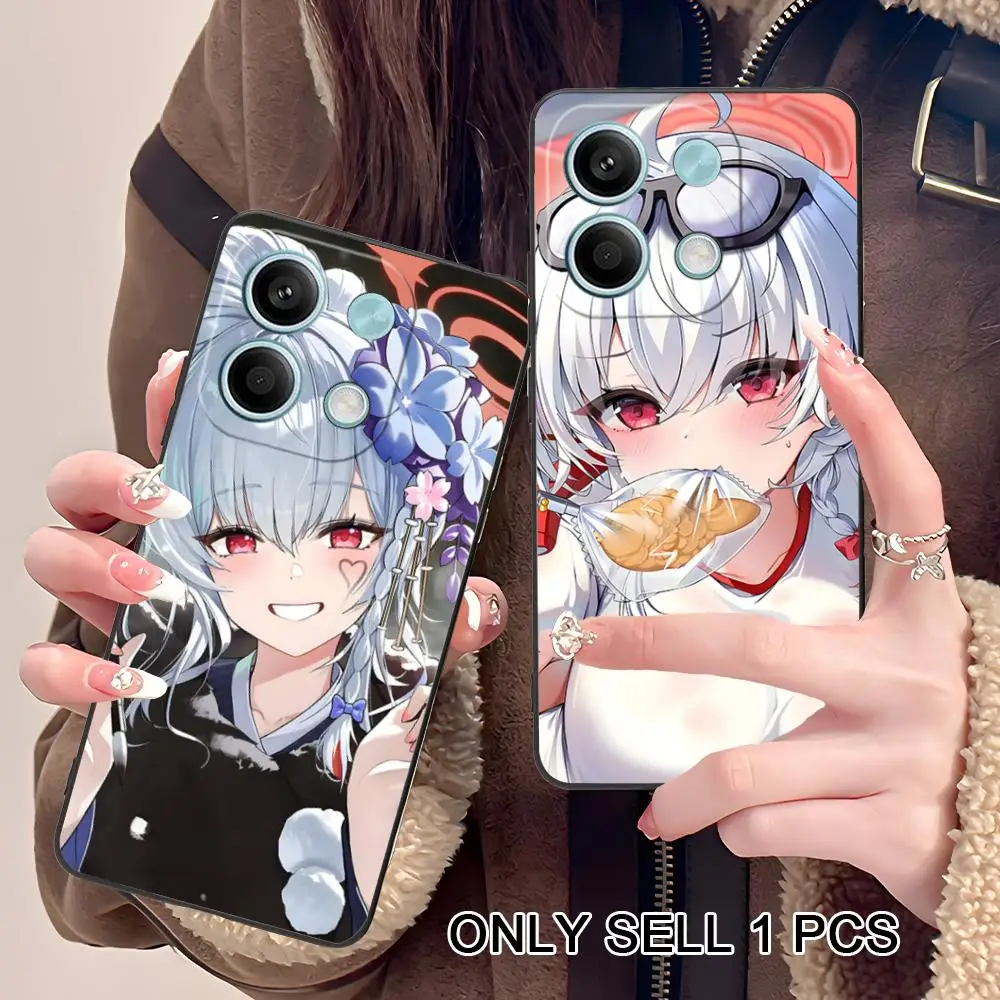 Blue Archive Haruna Phone Case for POCO F8 F7 F6 F5 F4 Pro GT C75 C71 C65 C61 C40 Pro Ultra Soft TPU Shockproof Cover